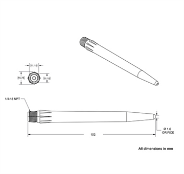 NOZZLE 6 x 1/16 ORIFICE, LD HO, (1000PCS)                                                                                          